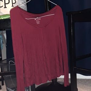 Burgundy top